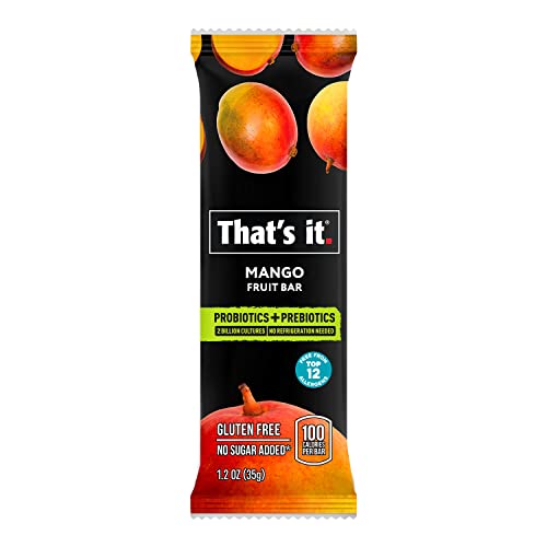Thats it. Probiotic Bars Variety Pack Mango + Blueberry Fruit...