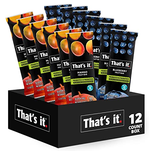 Thats it. Probiotic Bars Variety Pack Mango + Blueberry Fruit...