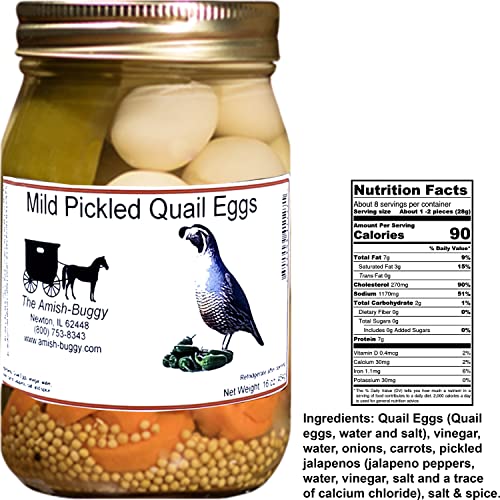 Pickled Quail Eggs 2-16 Oz. Jars Mild Quail Eggs 2 Pack