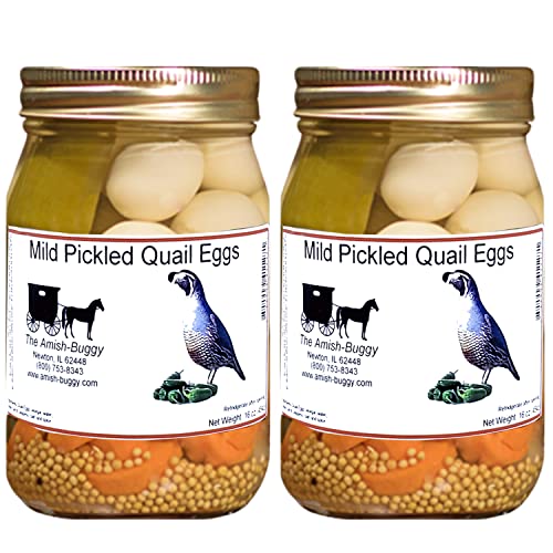 Pickled Quail Eggs 2-16 Oz. Jars Mild Quail Eggs 2 Pack
