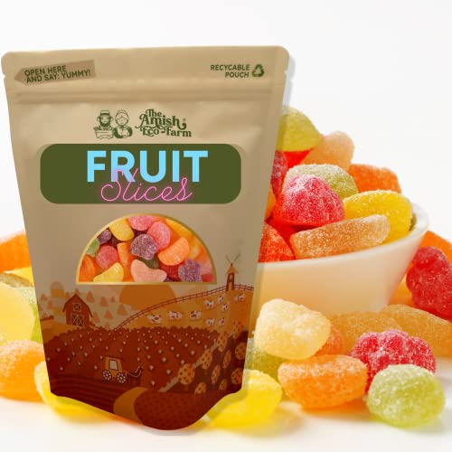 The Amish Eco-Farm | Assorted Fruit Slices | Bulk Jelly Candy We...