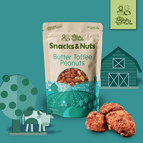 The Amish Eco-Farm | Butter Toffee Peanuts | Resealable Bag 2Lbs
