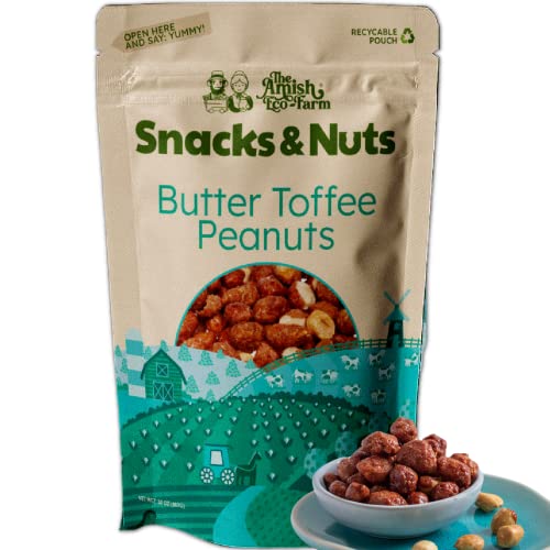 The Amish Eco-Farm | Butter Toffee Peanuts | Resealable Bag 2Lbs