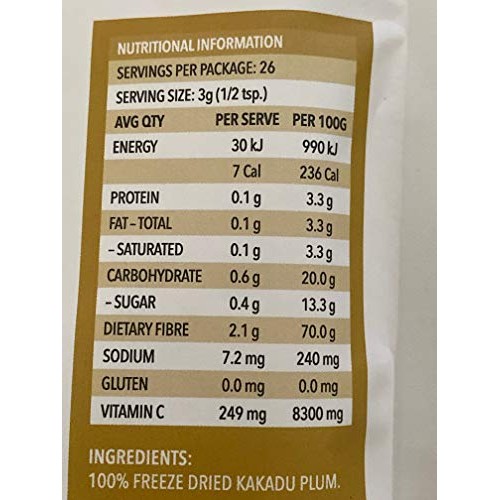 Kakadu Plum Freeze Dried Powder | 100 Percent Natural No Added S