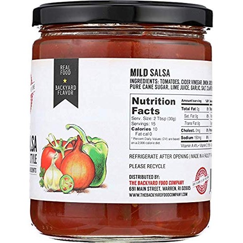 The Backyard Food Company, Authentic Restaurant Style Mild Salsa