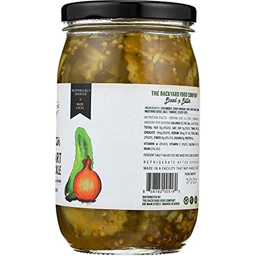 The Backyard Food Company, Heirloom Bread &Amp; Butter Pickle, Sweet