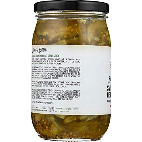 The Backyard Food Company, Heirloom Bread &Amp; Butter Pickle, Sweet