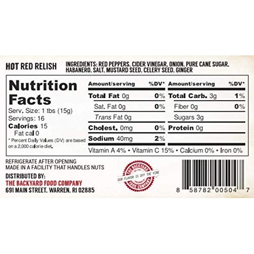 The Backyard Food Company, Hot Red Pepper Relish, 3 Pack - 7.5 O