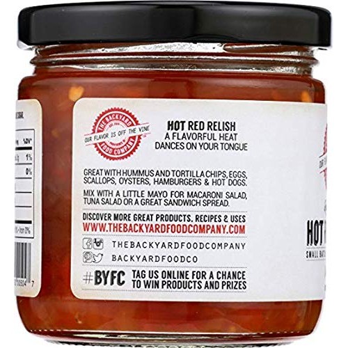 The Backyard Food Company, Hot Red Pepper Relish, 3 Pack - 7.5 O