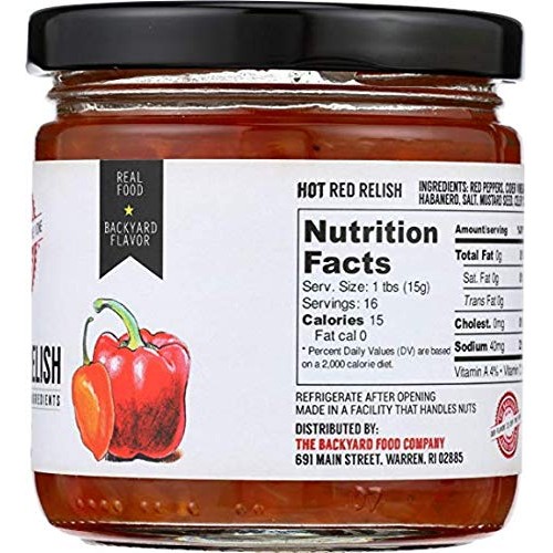 The Backyard Food Company, Hot Red Pepper Relish, 3 Pack - 7.5 O