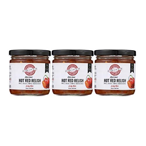 The Backyard Food Company, Hot Red Pepper Relish, 3 Pack - 7.5 O