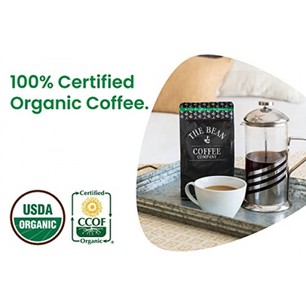 The Bean Coffee Company Organic 50/50 French Roast, 50% Decaf, G