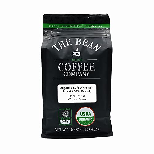 The Bean Coffee Company Organic 50/50 French Roast, 50% Decaf, D