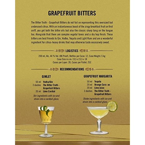 The Bitter Truth Grapefruit Bitters 200Ml 6.76Oz