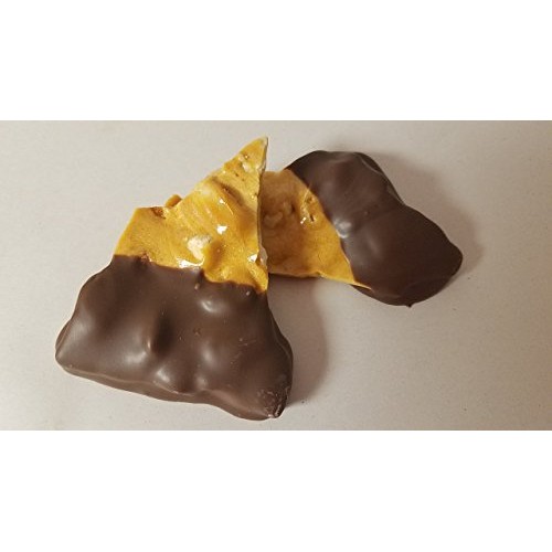Chocolate Dipped Peanut Brittle One Pound Crispy Crunchy Full Of