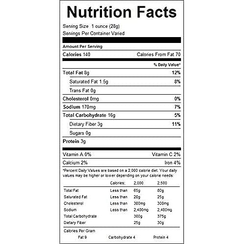 Corn Chips With Flax Seed, Healthy Snacks, Bulk Size 2 Lb. Rese