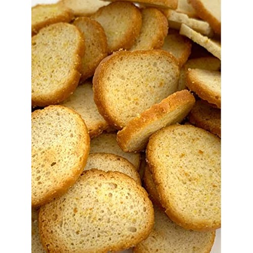 Garlic Bagel Chips, Bulk Size 1.5 Lb. Resealable Zip Lock Stand