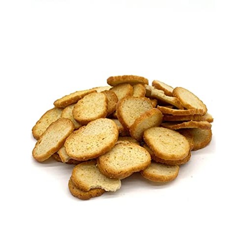 Garlic Bagel Chips, Bulk Size 1.5 Lb. Resealable Zip Lock Stand