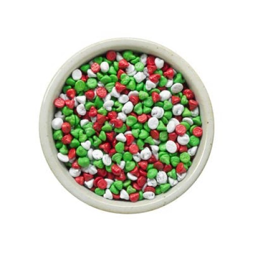 Jingle Mix Candy Coated Chocolate Chips, Bulk Size 1 lb. Reseal...