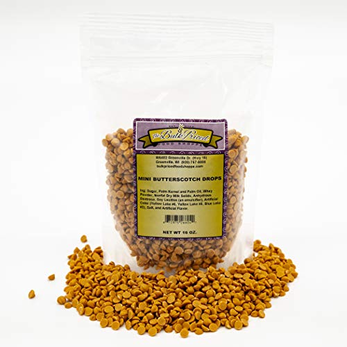 Mini Butterscotch Drops, Bulk Size, Baking Chips 1 Lb. Resealab