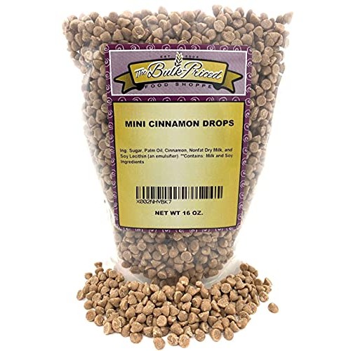 Mini Cinnamon Drops, Bulk Size, Baking Chips 1 lb. Resealable Z...