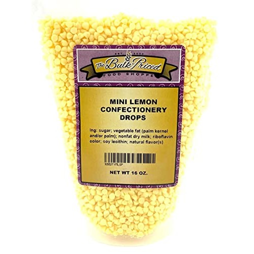 Mini Lemon Confectionery Drops, Bulk Size, Baking Chips 1 lb. R...