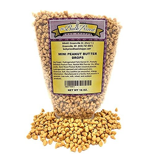 Mini Peanut Butter Drops, Bulk Size, Baking Chips 1 Lb. Reseala