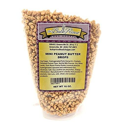 Mini Peanut Butter Drops, Bulk Size, Baking Chips 1 Lb. Reseala