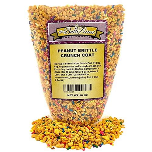 Peanut Brittle Crunch Coat Ice Cream Topping 1 lb. Resealable Z... Peanut Brittle Crunch Coat Ice Cream Topping 1 lb. Resealable Z...