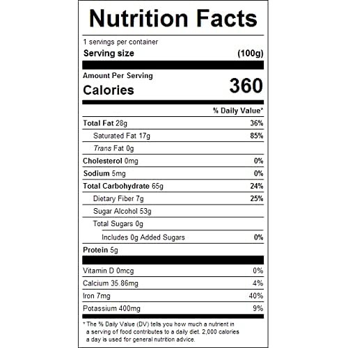 Sugar Free Dark Chocolate Chips, 1lb Resealable Zip Lock Bag