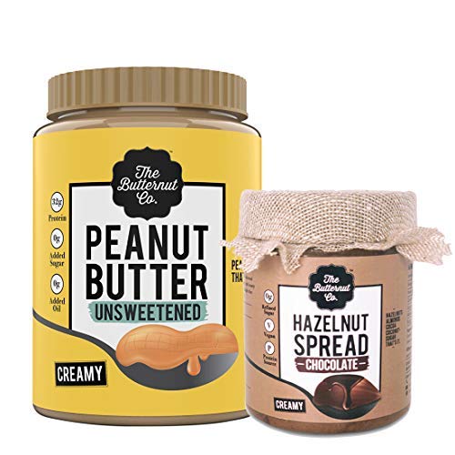 Peanut Butter Unsweetened Creamy 1Kg &Amp; Chocolate Hazelnut Spread