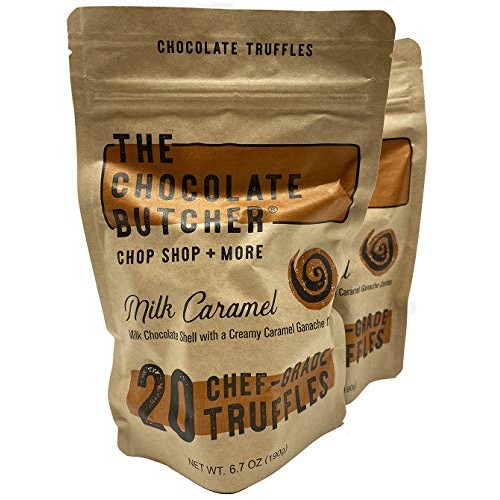 The Chocolate Butcher | Caramel Milk Chocolate Truffles Two Bag