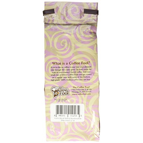 The Coffee Fool Drip Grind, Fools Decaf Melted Marshmallow, 12