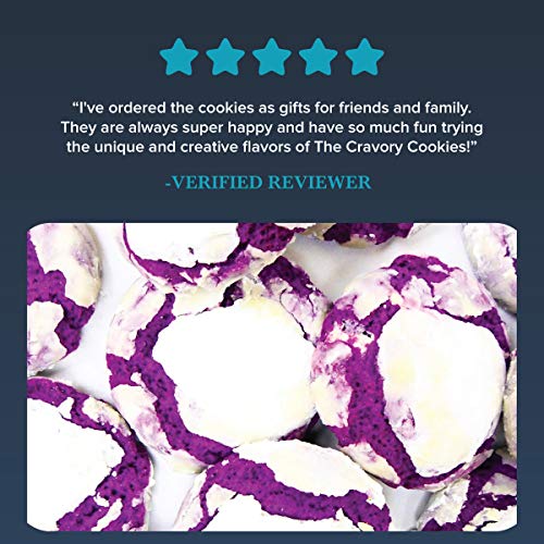 The Cravory: Ube Cookies - 12 Cookies, 2.0 Oz. Each - Individual