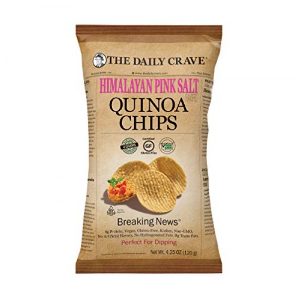 The Daily Crave Himalayan Pink Salt Quinoa Chips, Himalayan Pink...
