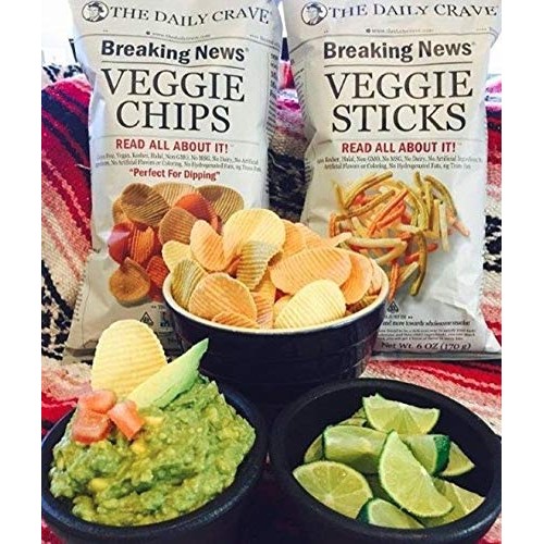 The Daily Crave Veggie Chips, 6 Oz Pack Of 8 Vegan, Gluten-Fre