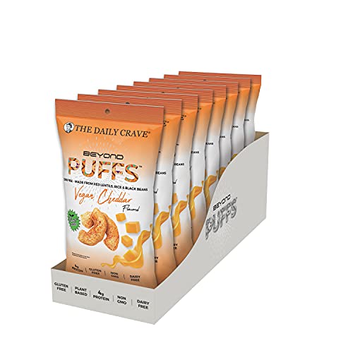 The Daily Crave Beyond Puffs, Vegan White Cheddar, 4Oz Pack Of