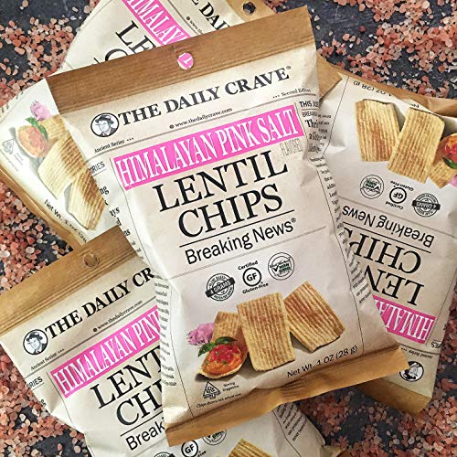 The Daily Crave Himalayan Pink Salt Lentil Chips, 1 Oz Pack Of