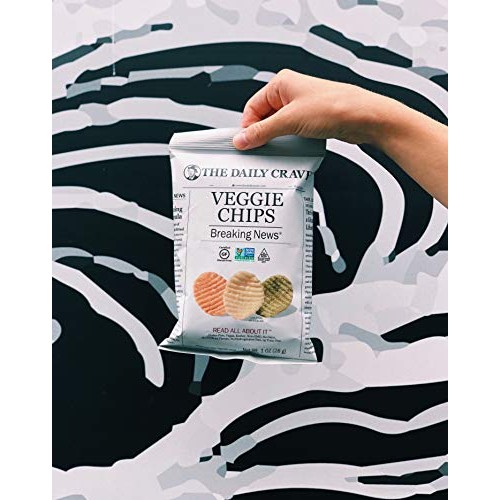 The Daily Crave Veggie Chips, 1 Ounce Pack Of 24 Veggie Crisps