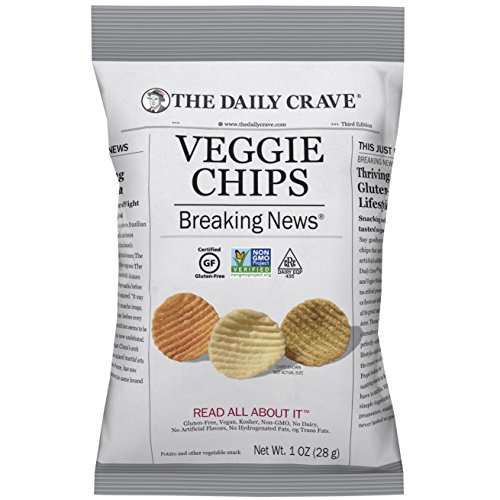 The Daily Crave Veggie Chips, 1 Ounce Pack Of 24 Veggie Crisps