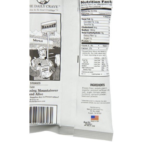 The Daily Crave Veggie Chips, 6 Ounce Pack Of 6