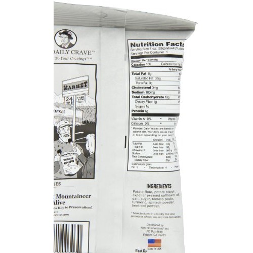 The Daily Crave Veggie Chips, 6 Ounce Pack Of 6