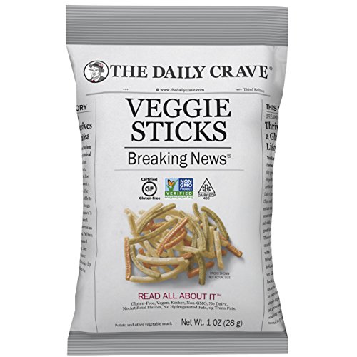 The Daily Crave Veggie Sticks, 1 Oz Pack Of 24 Non GMO, Gluten...
