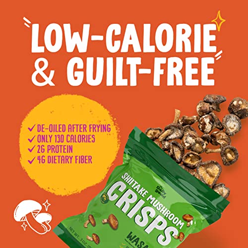 The Daily Good Shiitake Mushroom Crisps - 3-Pack Mushroom Chips,...