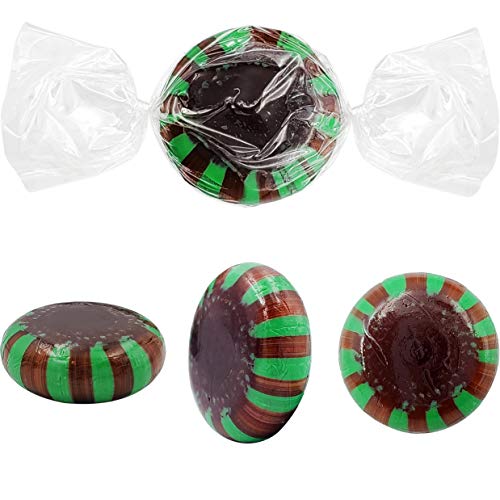 Chocolate Mint Starlights Disc Hard Candy, Individually Wrapped Chocolate Mint Starlights Disc Hard Candy, Individually Wrapped