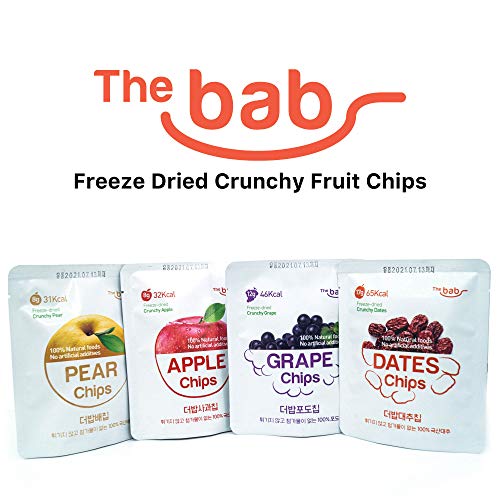 Thebab Freeze Dried Crunchy Fruit Chips Bag, 100% Natural Foods