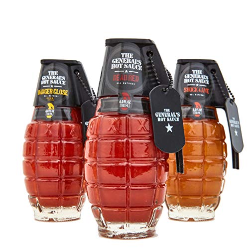 The Generals Hot Sauce Heat Seeker: Three 6 Oz Bottles Of Gourm