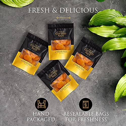 Gifted Nut Turkish Dried Apricots, 4 Pack - 4 oz Resealable Bags...