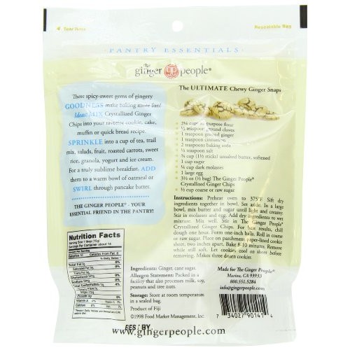 The Ginger People Crystallized Ginger Chips, 7 Ounce Bags Pack