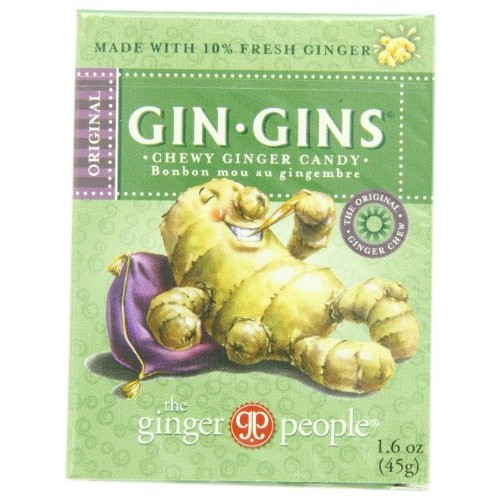 The Ginger People Gin Gins Chewy Ginger Candy Travel Pack, Origi...